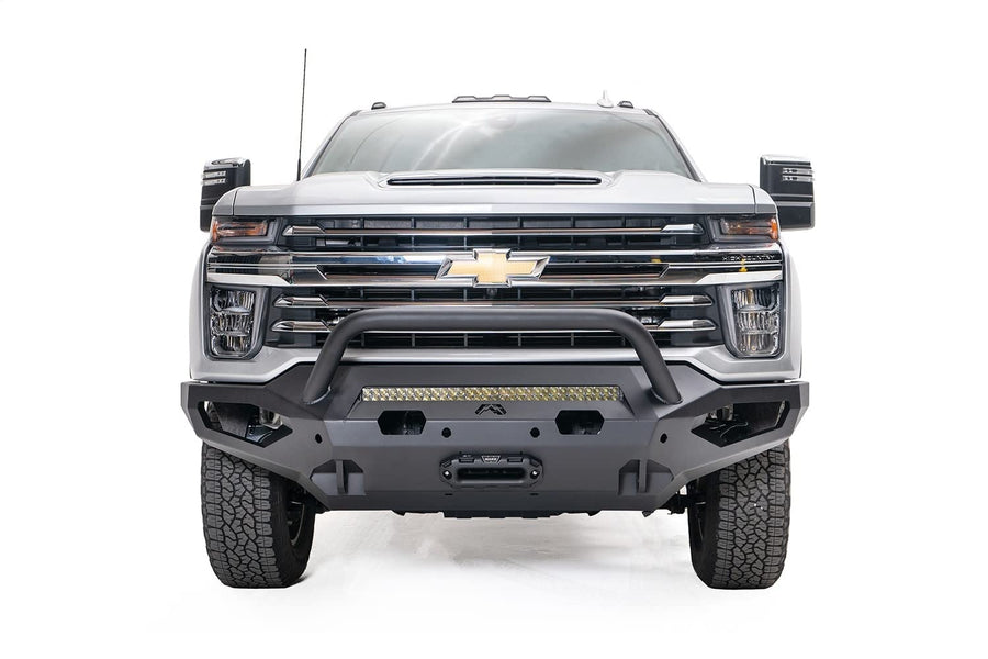 Fab Fours Matrix CH20-X4952-B Full Width Raw Front Winch HD Bumper with Hoop