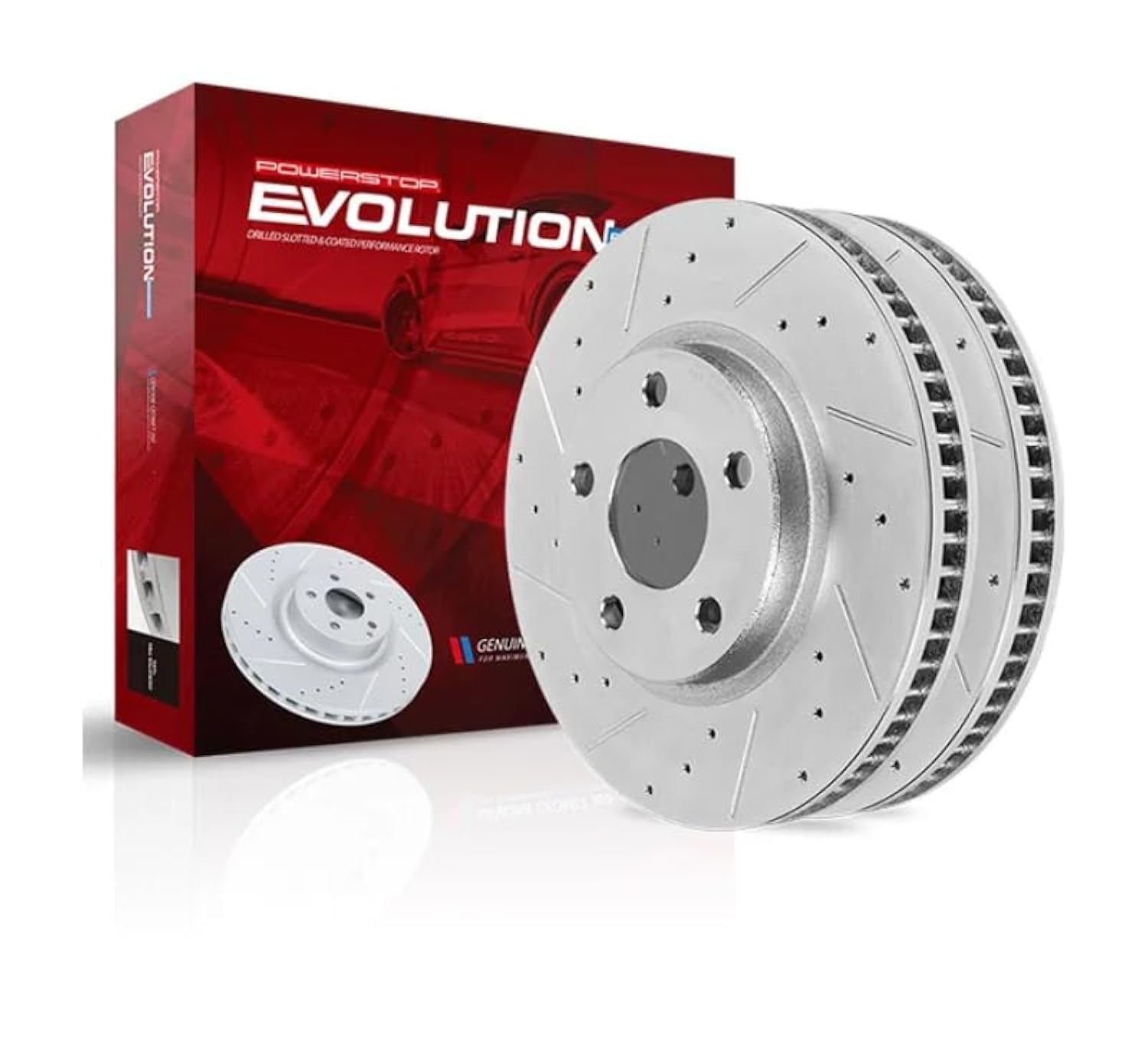 Evolution PowerStop JBR-1553 Drilled, Slotted & Zinc Plated Brake Rotors