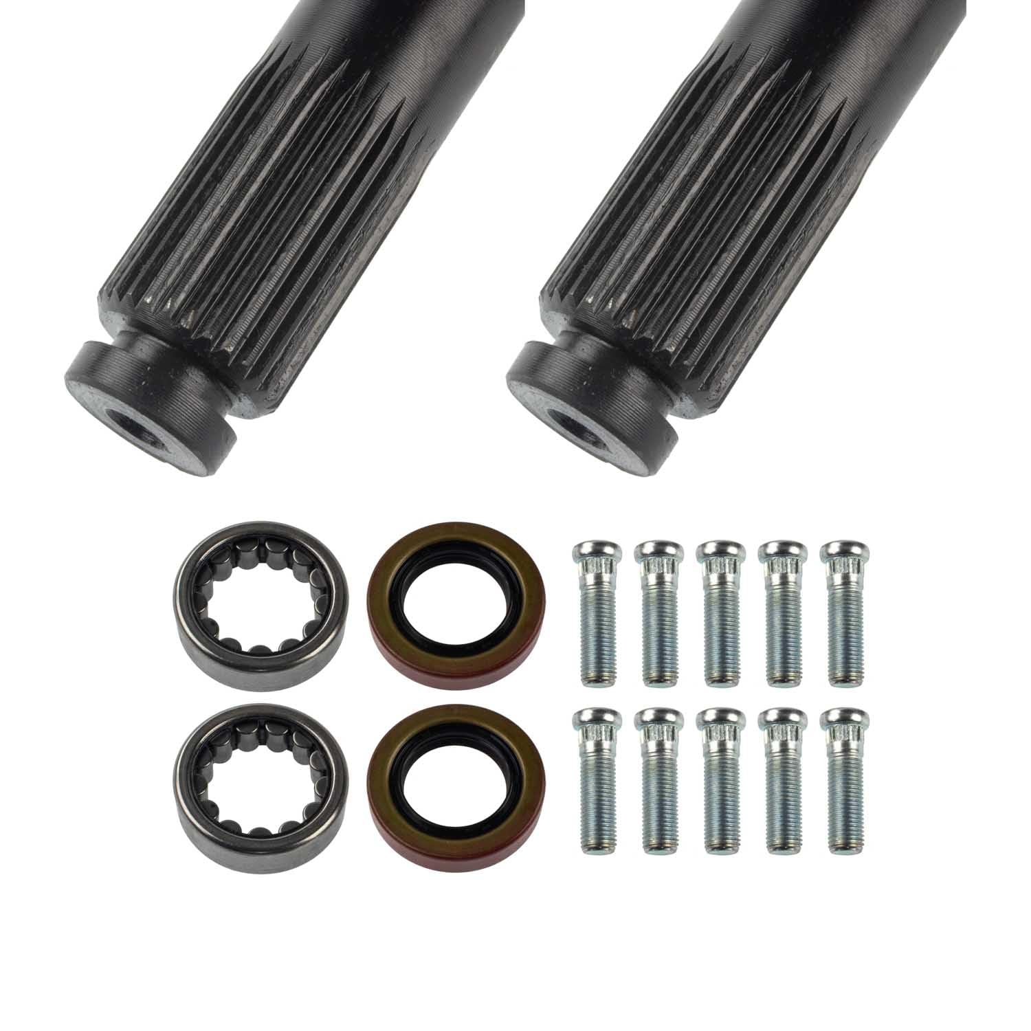 TEN Factory MG22100 Spline Drive Axle Shaft Assembly for GM 8.5, 5-Bolt 28 Spline Left and Right Fits Chevrolet Camaro/Chevelle/Nova (1965–1972) Replaces Alloy USA 12100 GM 8.2 Rear Axles