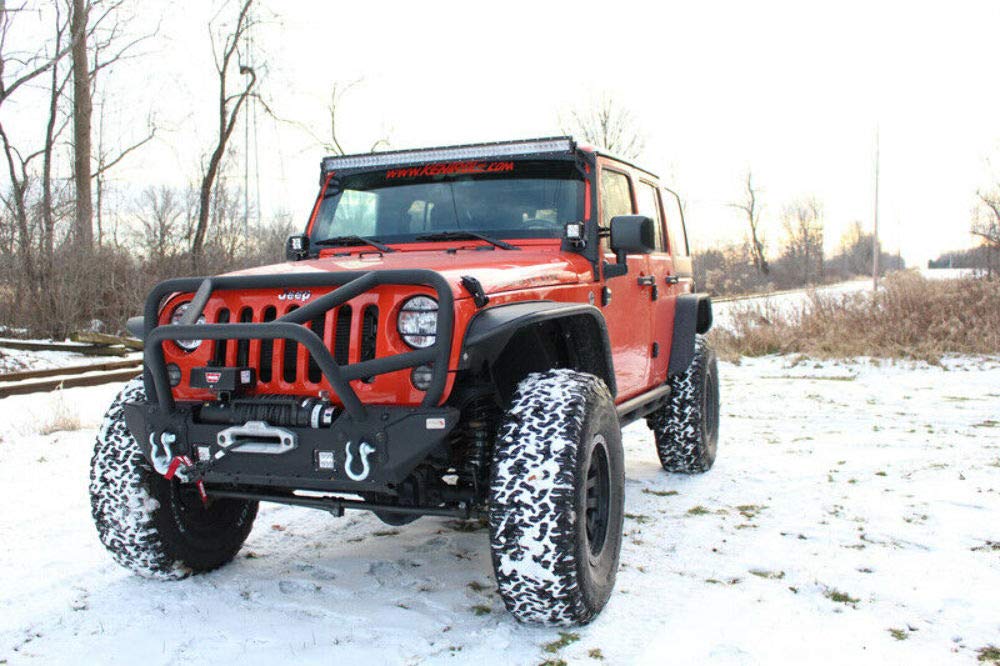 FISHBONE Jeep Offroad JK Tube Fenders 07-17 Wrangler JK Front/Rear Set of 4 Aluminum Black Textured Powdercoat