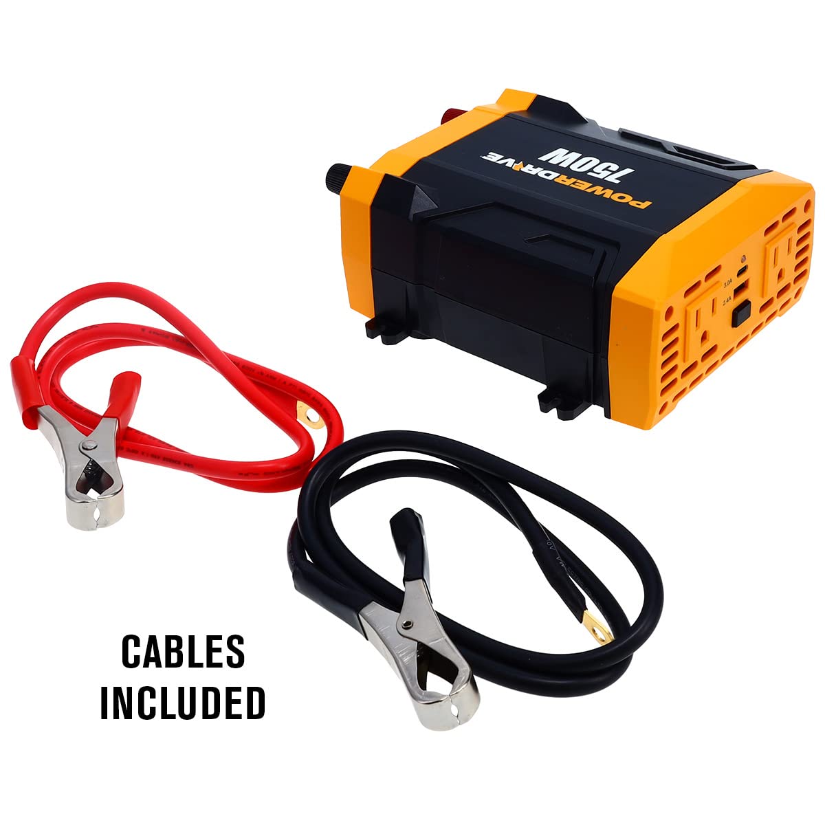 PowerDrive 750 Watt PWD750 Power Inverter -12v DC to 110v AC Car Converter with 2 USB Ports and 2 AC Outlets