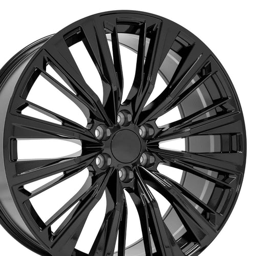 24" Replica Wheel Ca93 OE Wheels Fits Cadillac Escalade 24X10 Gloss Black Wheel