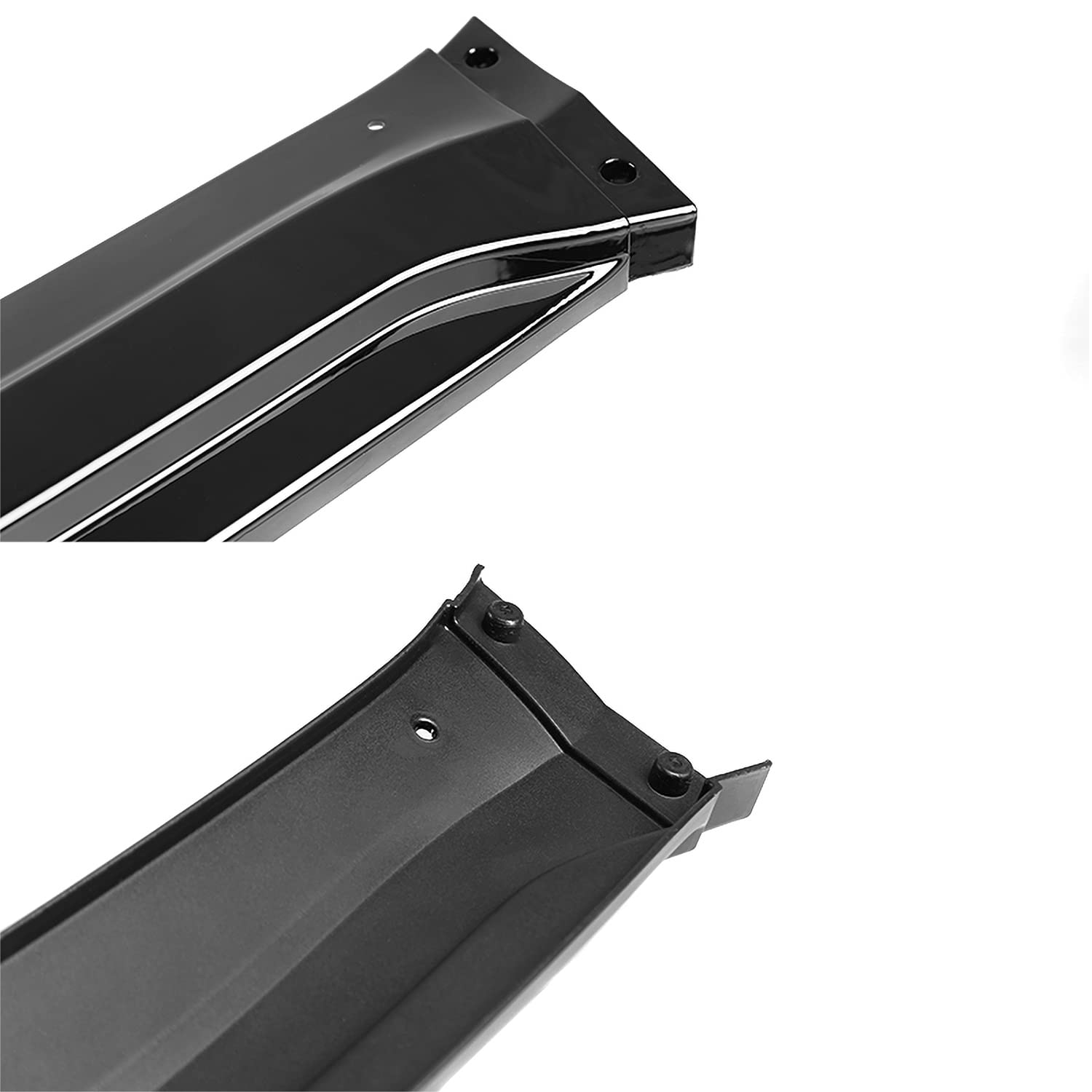 Front Bumper Lip Spoiler Splitter Body Kit Spec-D Tuning Glossy Black 3PC Compatible with 2015-2018 Ford Focus