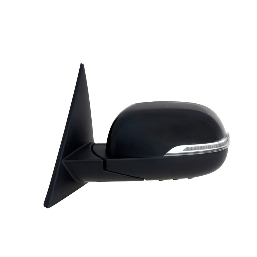 Driver Side Fit Mirror for Kia Soul, Textured Black w/PTM Cover, w/Turn Signal, Memory, Power Folding, Heated Power