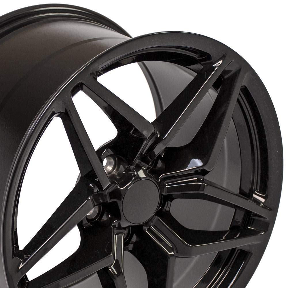 CV31 OE Wheels 18 Inch Rim Fits Corvette C7 ZR1 Style 5x120.65 18x10.5 Gloss Black - Hollander 5928 (1)