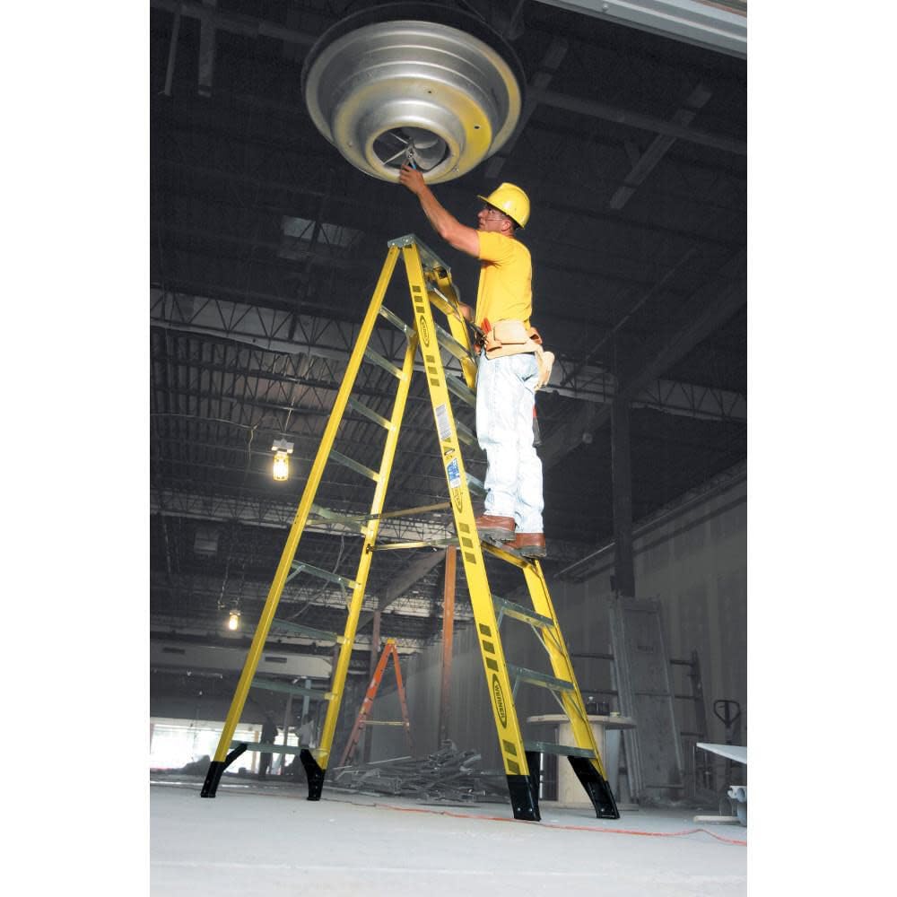 375-Pound Duty Rating Werner Type IAA Fiberglass Stepladder, 10-Foot, Yellow