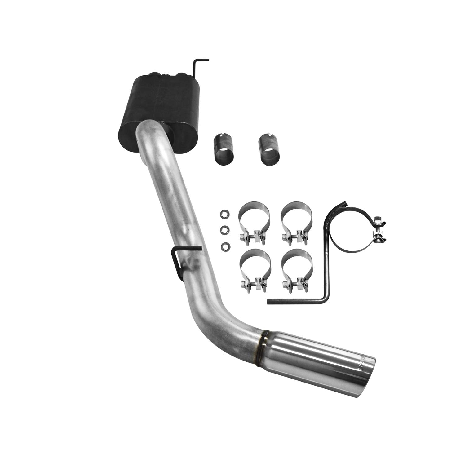 American Thunder Flowmaster 17328 Cat-Back Exhaust Kit 3.5 Inch Aluminized Steel 4 Inch Polished Stainless Tip Compatible with 2001-2006 2007 Classic Chevy Silverado GMC Sierra 2500HD/3500HD 6.0L 8.1L