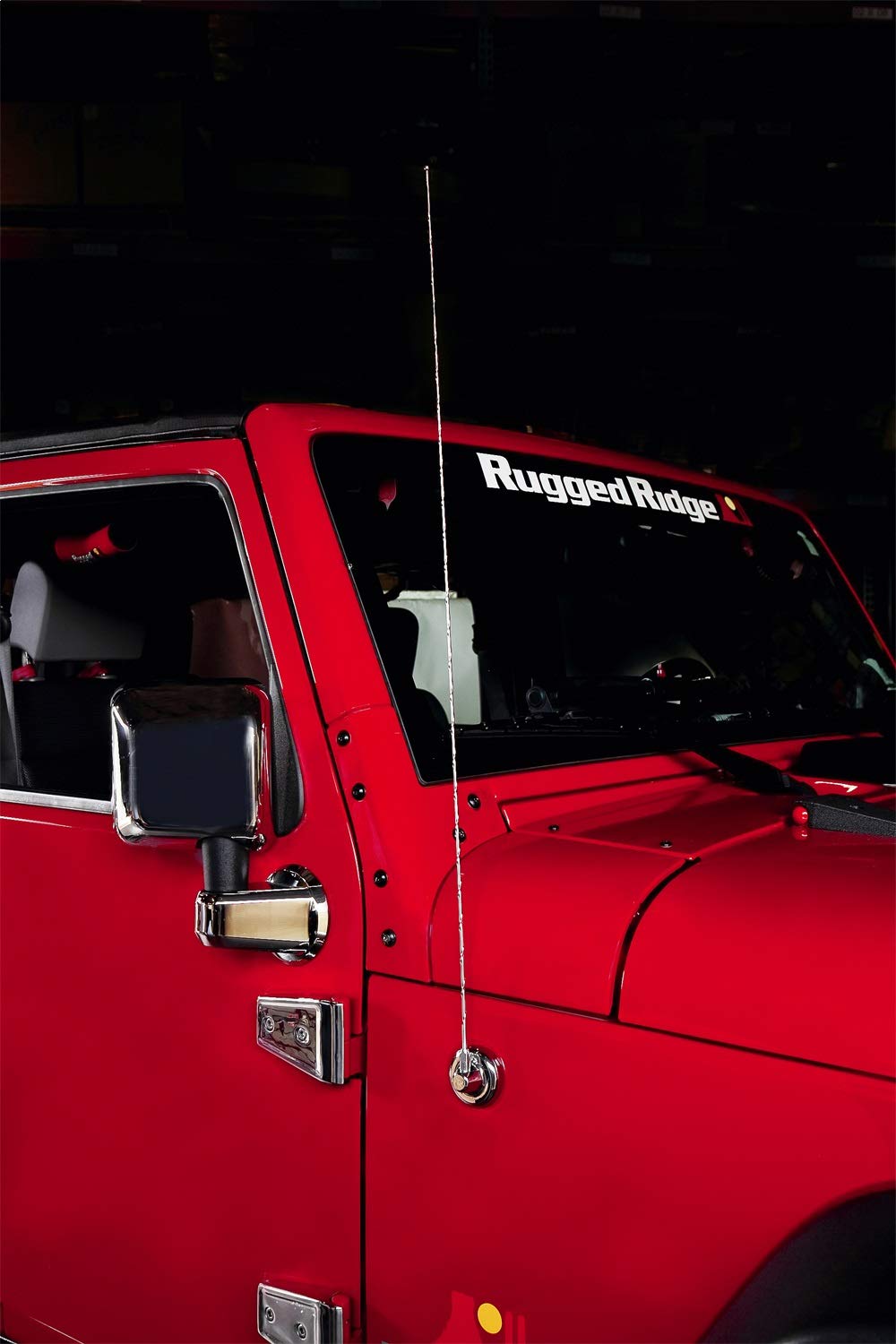 Antenna Base Cover, Chrome Rugged Ridge 13311.26; 07-18 Jeep Wrangler JK/JKU