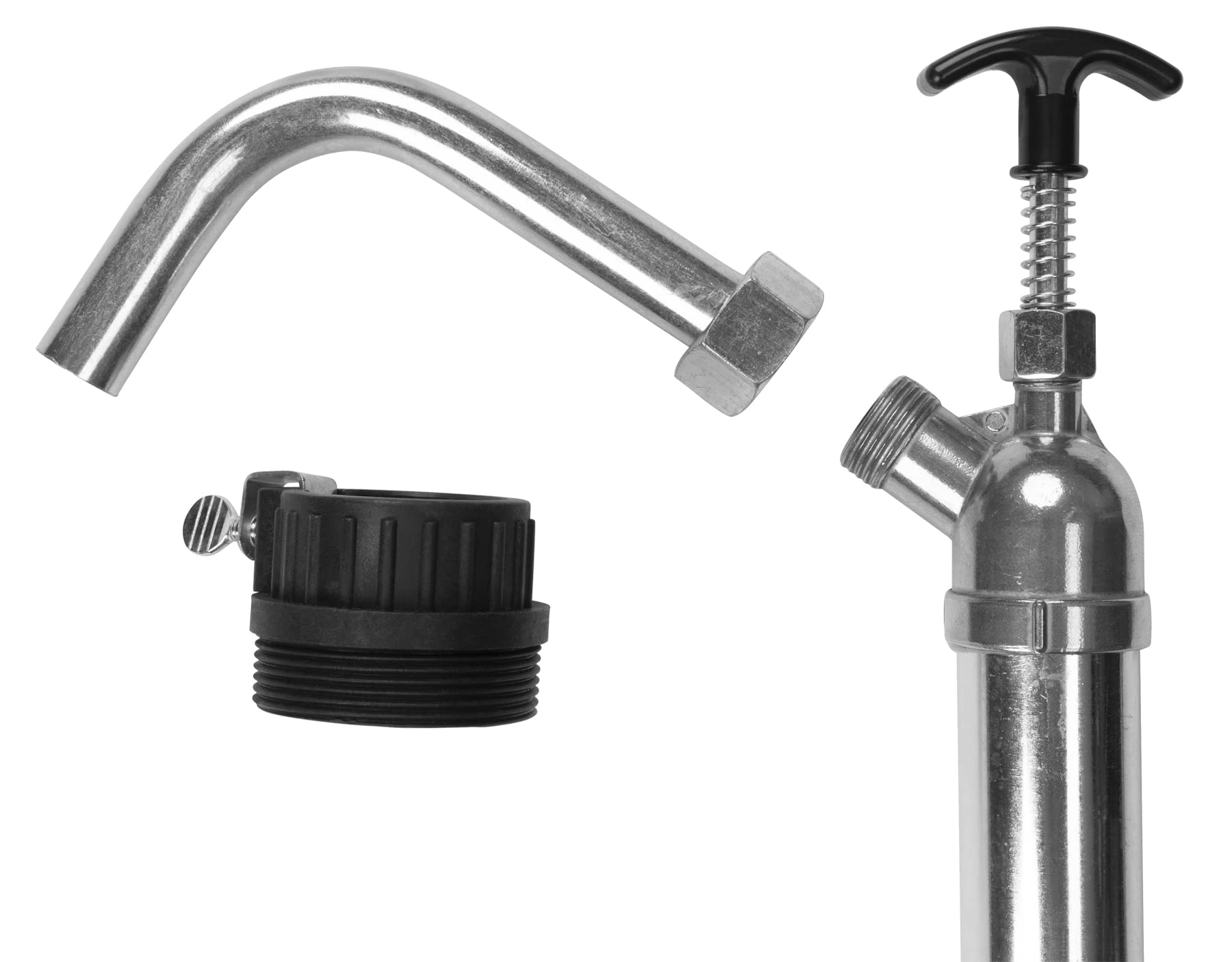 Lift Action Performance Tool W54266 Steel Barrel Pump Dispenser for Fluid Transmission, Silver