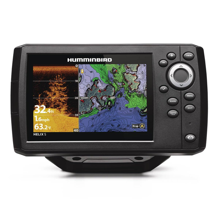 Humminbird GPS Helix 5 G3 Fish Finder with Transducer, Dual Spectrum Chirp Sonar & Down Imaging