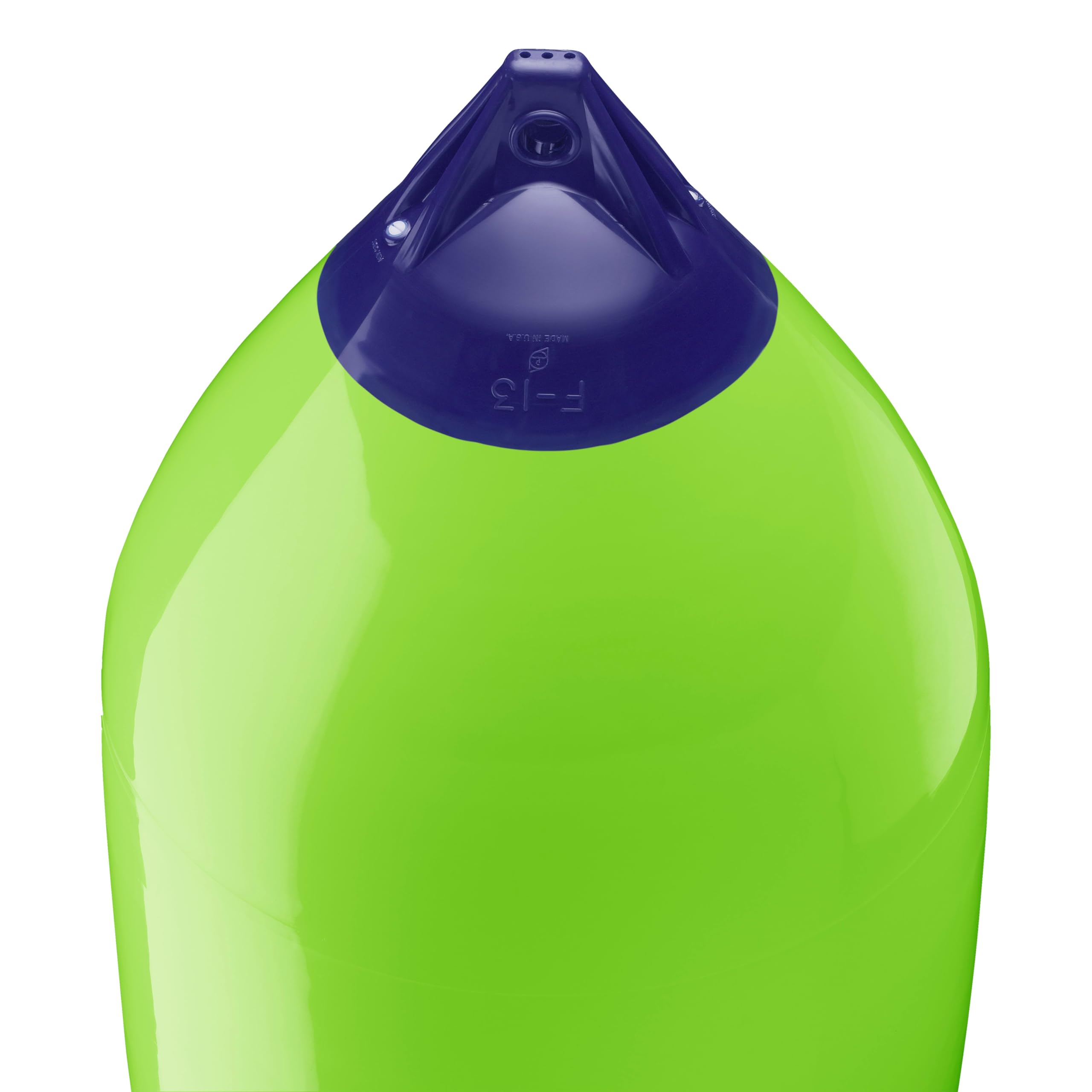 F-13 Polyform Boat Fender Standard Blue Ropehold - Lime