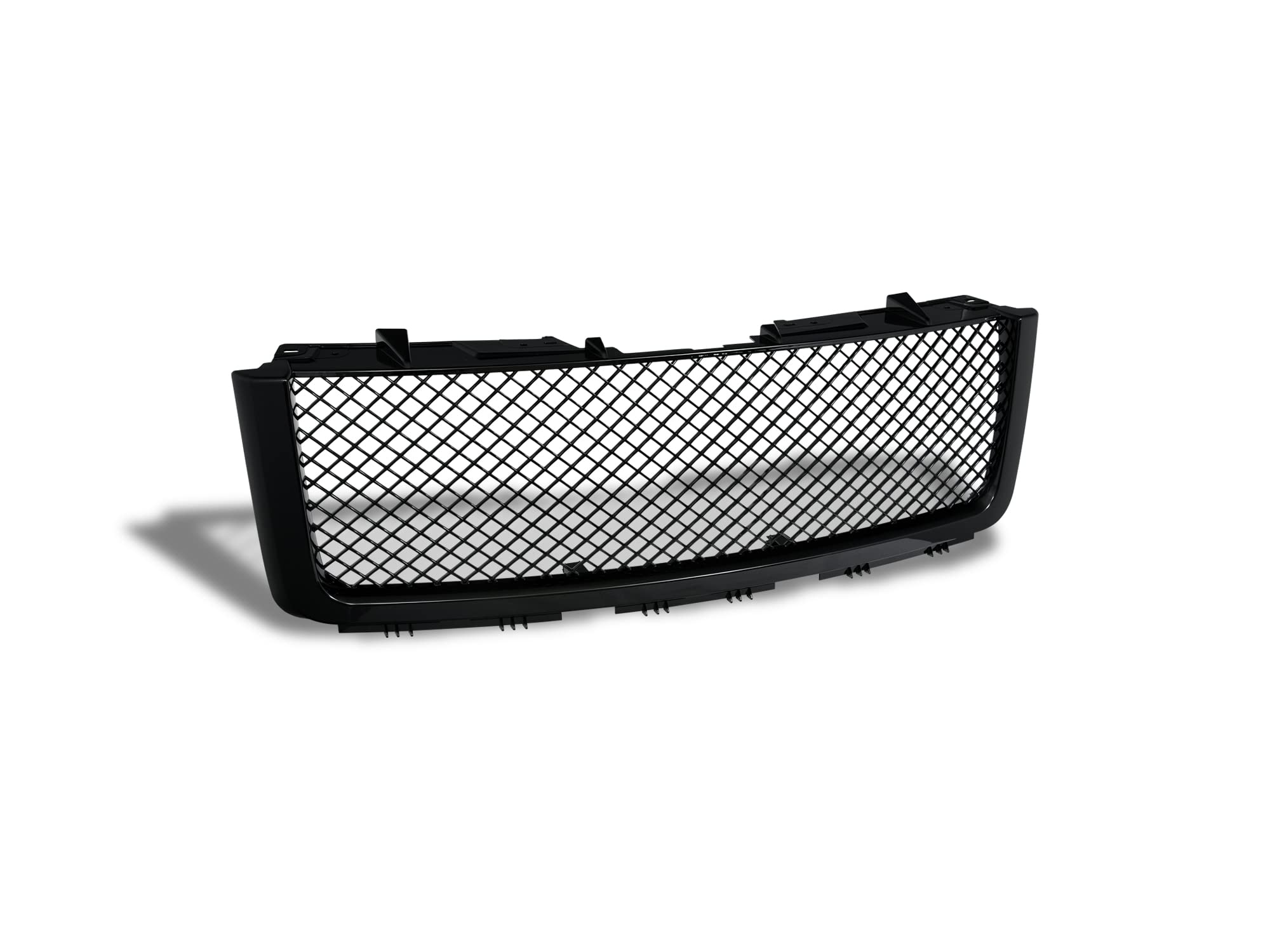 Mesh Front Hood Grille Armordillo USA 7169197 - Gloss Black Fits 2007-2013 Chevy Silverado 1500