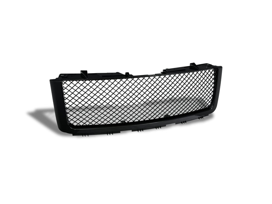 Mesh Front Hood Grille Armordillo USA 7169197 - Gloss Black Fits 2007-2013 Chevy Silverado 1500