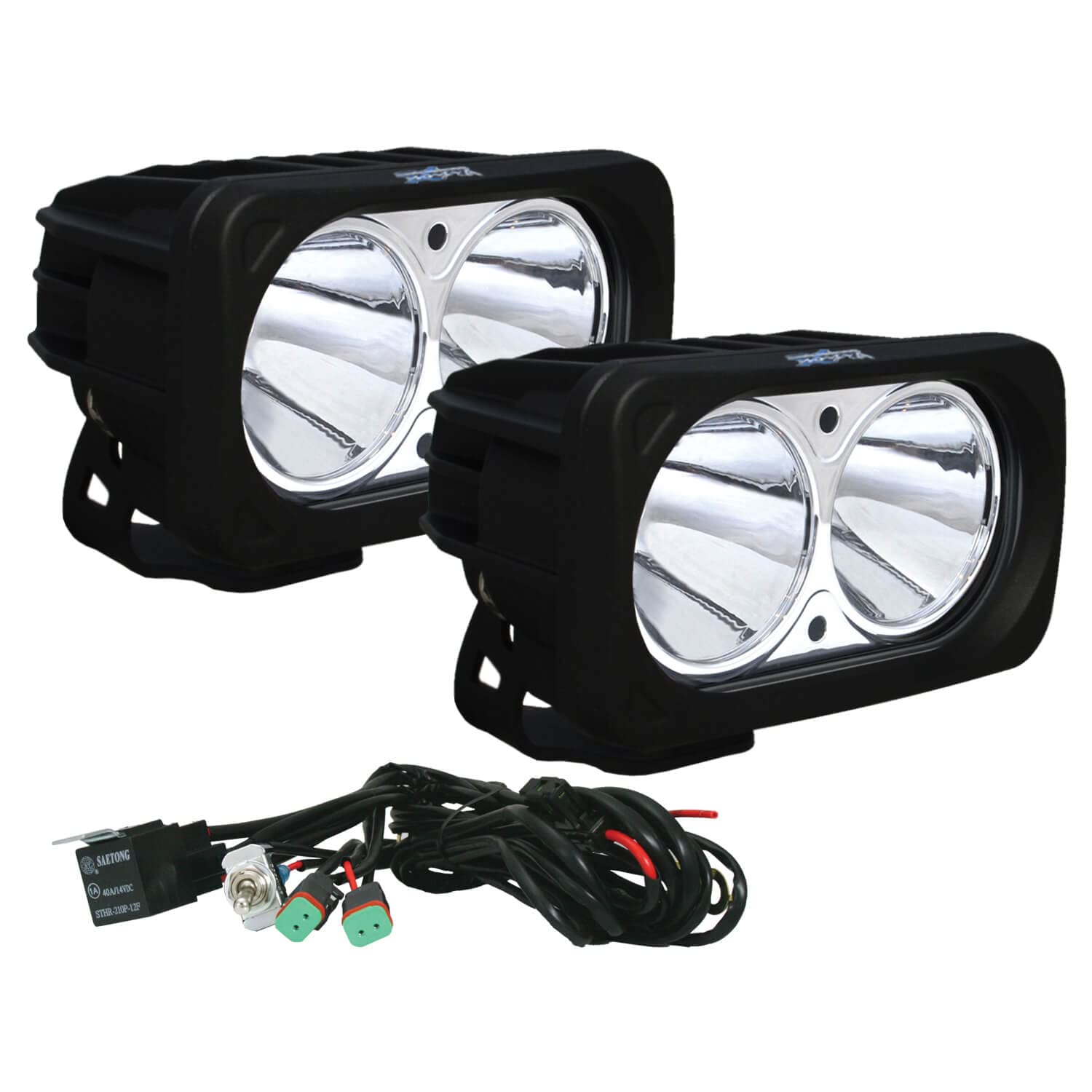 Optimus Black Square Vision X Lighting 9125053 10W Narrow LED Spot Light - Pair