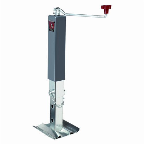 180304 Bulldog Square Trailer Jack, No Mount, 10,000 lbs. Support Capacity, Topwind, Weld-On, 10 Inch Travel