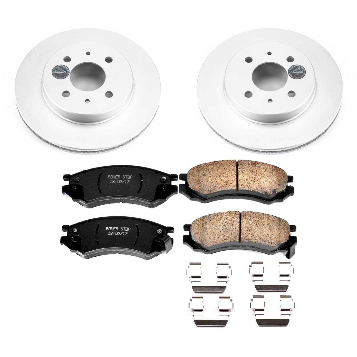 Power Stop Z17 Coated Rotor Front Brake Kit- Coated Brake Pads and Rotors For SC, SC1, SC2, SL, SL1, SL2, SW1, SW2 [Model Specific]