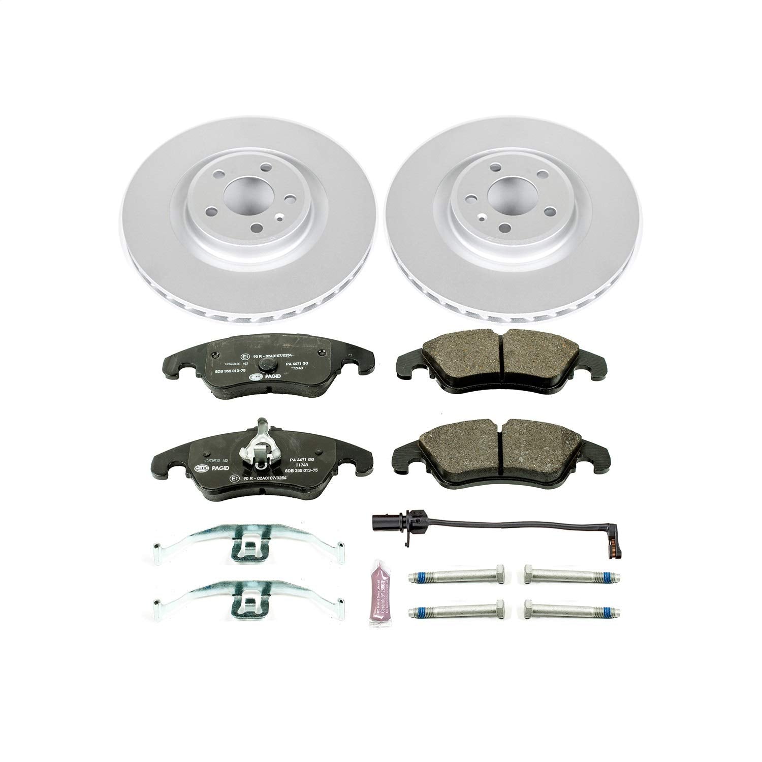 Power Stop ESK6154 Euro-Stop Front Brake Kit For Audi S4 2010-2011, Audi S5 2008-2011 [Model Specific]