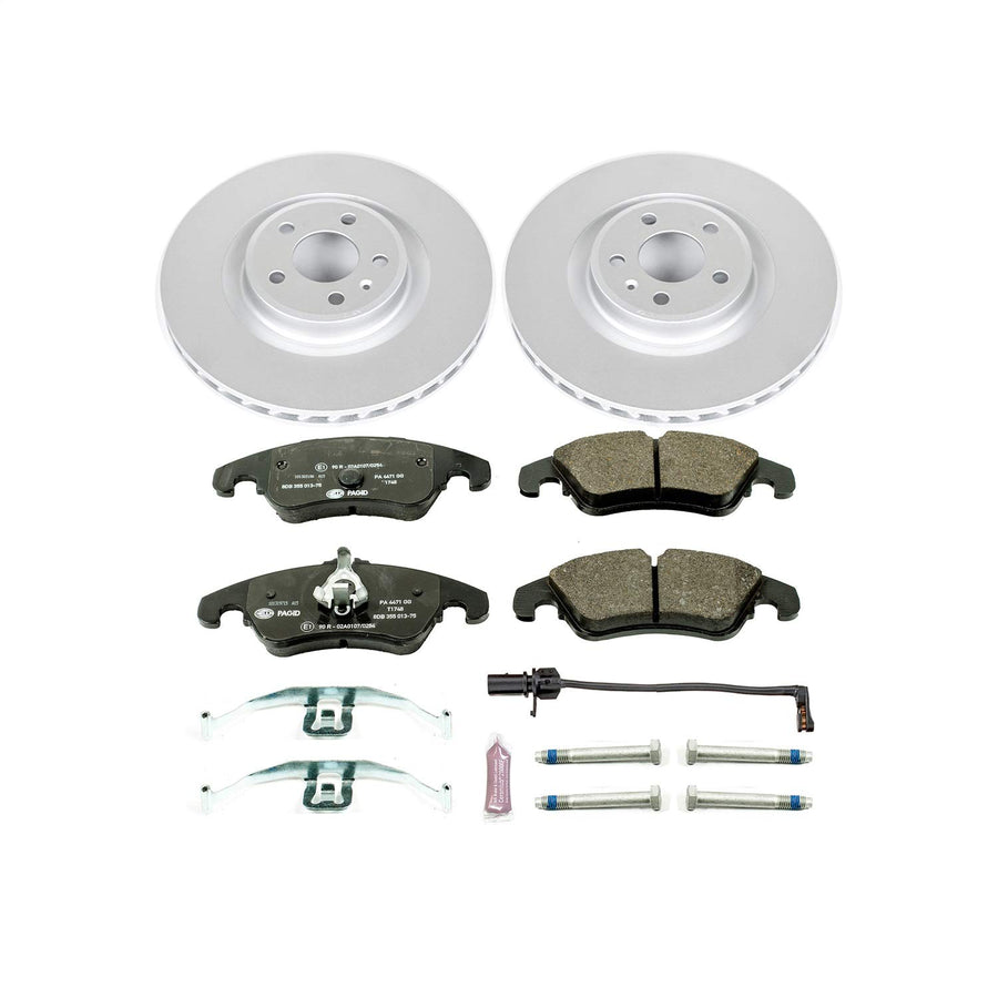 Power Stop ESK6154 Euro-Stop Front Brake Kit For Audi S4 2010-2011, Audi S5 2008-2011 [Model Specific]