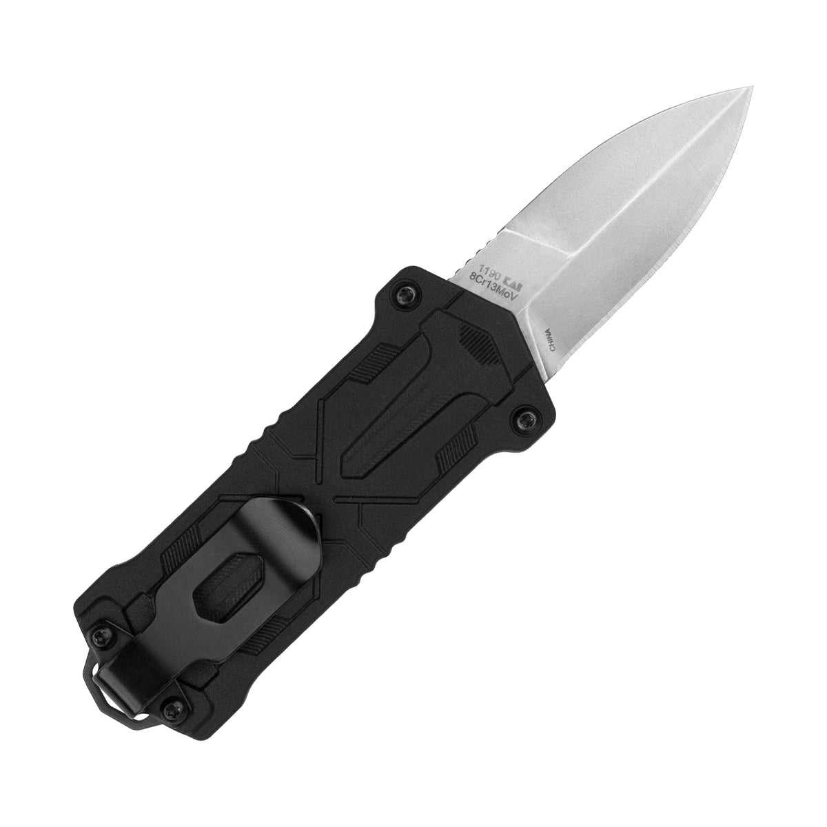 Kershaw EDC Kapsule Pocket Knife, 1.9" Spear Point Blade, Manual Opening, Sliding Button Lock, Black