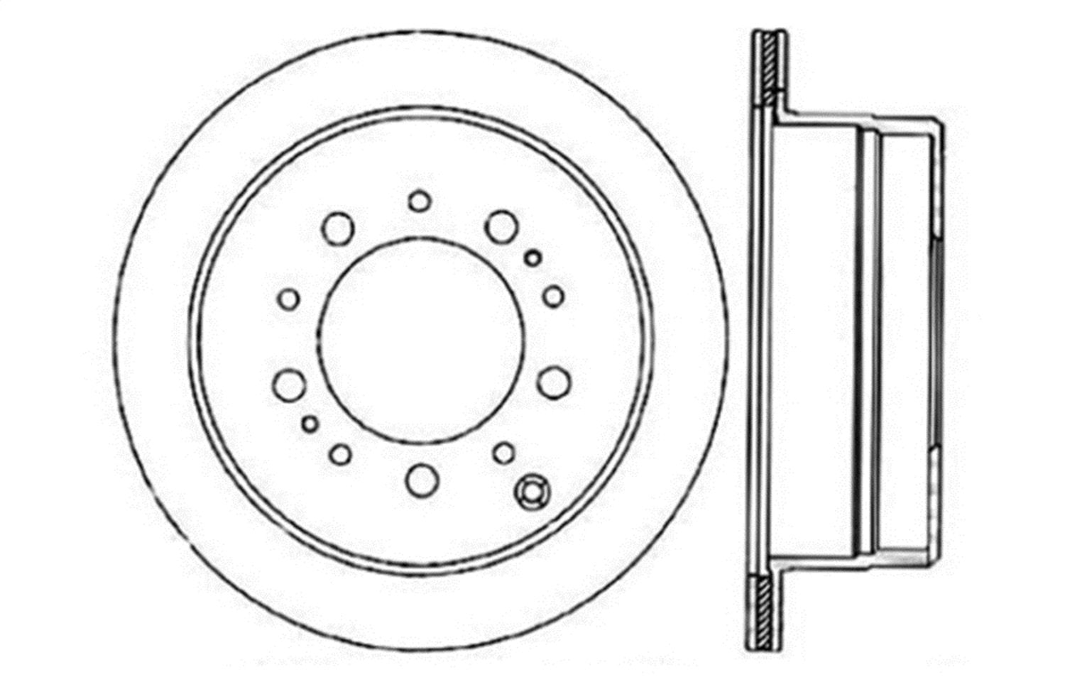 Sport Drilled/Slotted Brake Rotor StopTech 127.44087R (Rear Right), 1 Pack