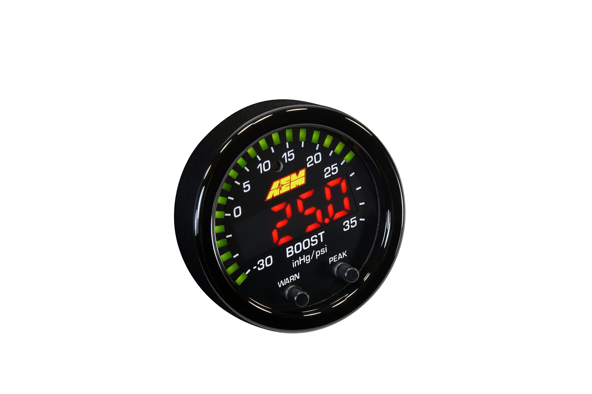 30-0306 AEM X-Series Boost Pressure Gauge 52mm, Black