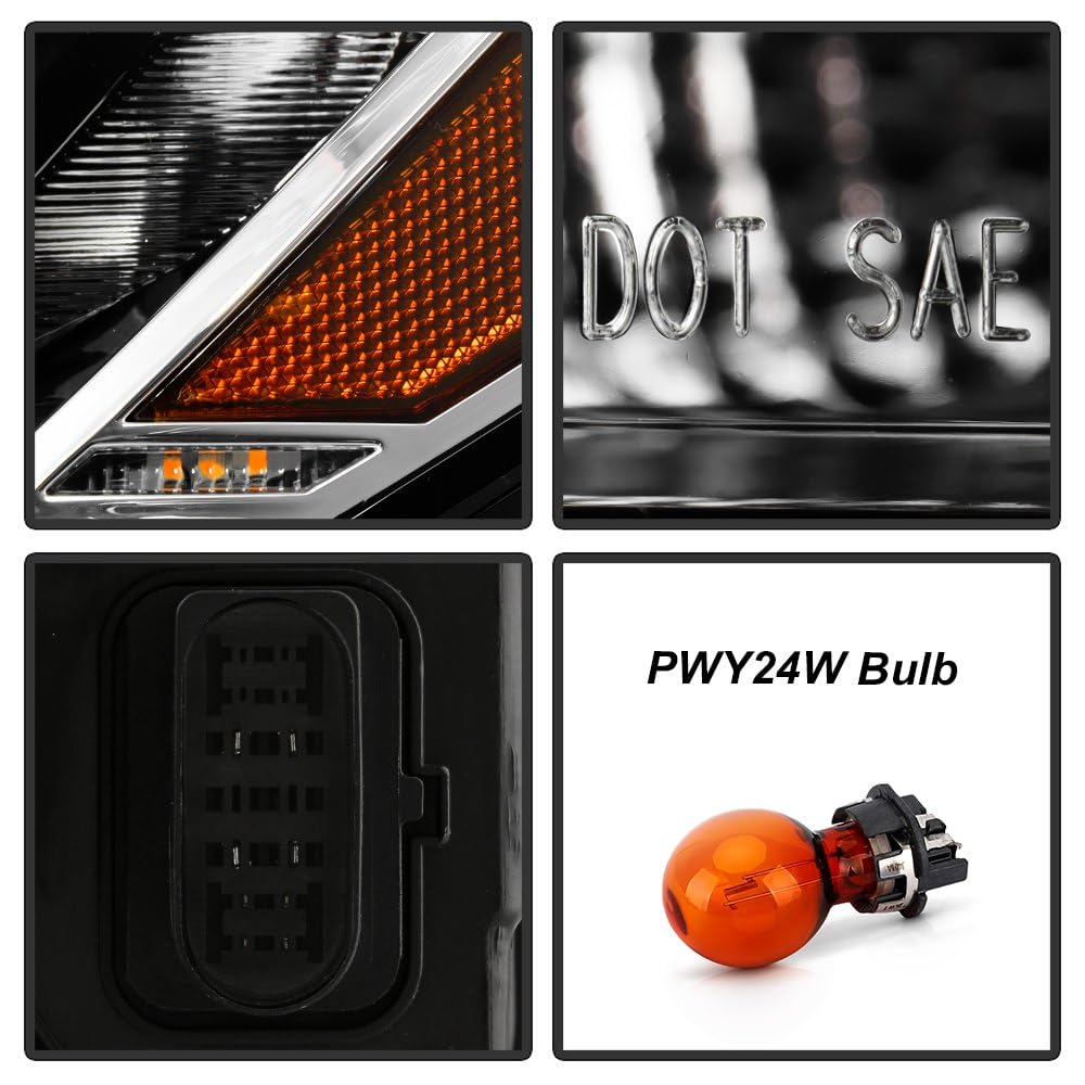 VW Jetta Spyder (OE) 19-22 S/Sport/SE (Not Fit SEL) High Low Beam LED Headlight - Low Beam-LED ; High Beam-LED ; Signal-PWY24(Included) - OE Left