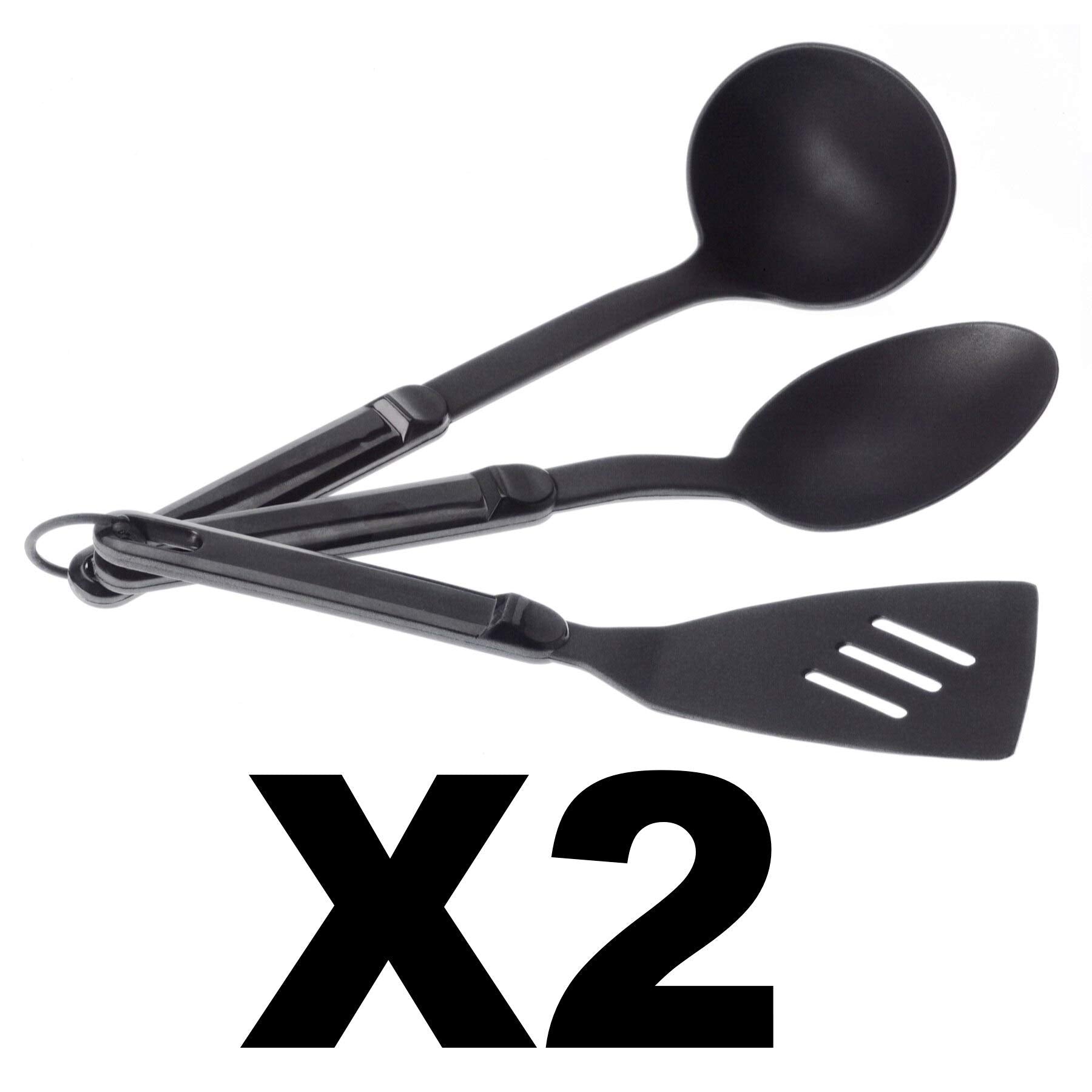 GSI Outdoors Chef's Tools Nylon Set Lightweight Spoon/Spatula/Ladle (2-Pack)