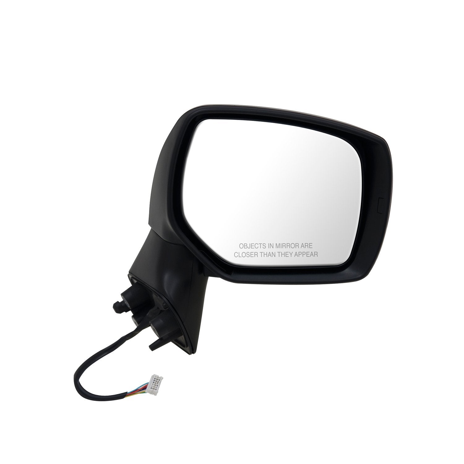 Side Passenger Mirror for Subaru Forester, Textured Black w/PTM Cover, Foldaway, w/o Memory, w/o Blind spot Detection, Heated Power
