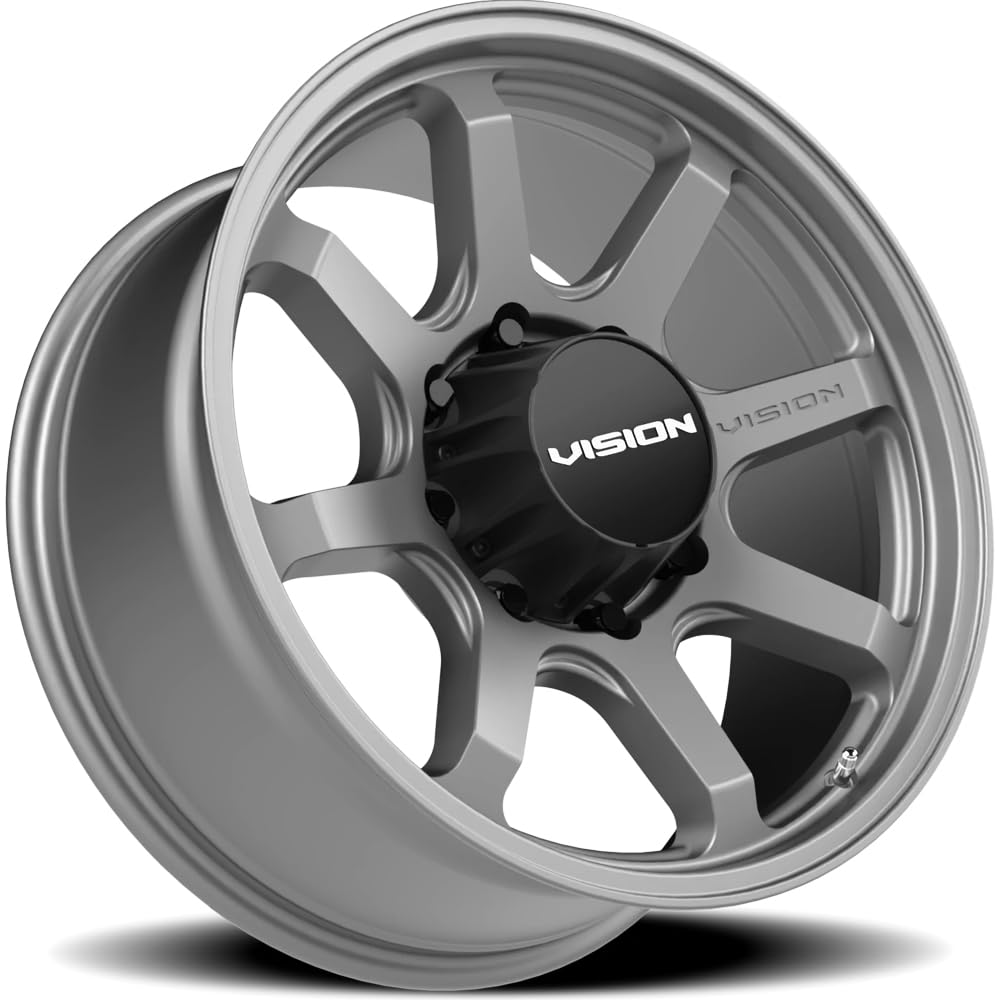 351 Vision FLOW Custom Wheel - 17x9, 0 Offset, 8x170 Bolt Pattern, 125.2mm Hub - Satin Gray Rim