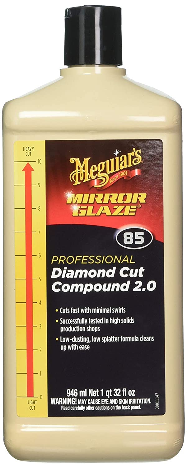 Meguiar's Diamond Cut Compound Professional 2.0 M8532 - Professional-Grade Compound Perfect to Remove Heavy Defects Like Scratches, Staining, Water Spots, and More While Restoring Shine & Gloss, 32 Oz