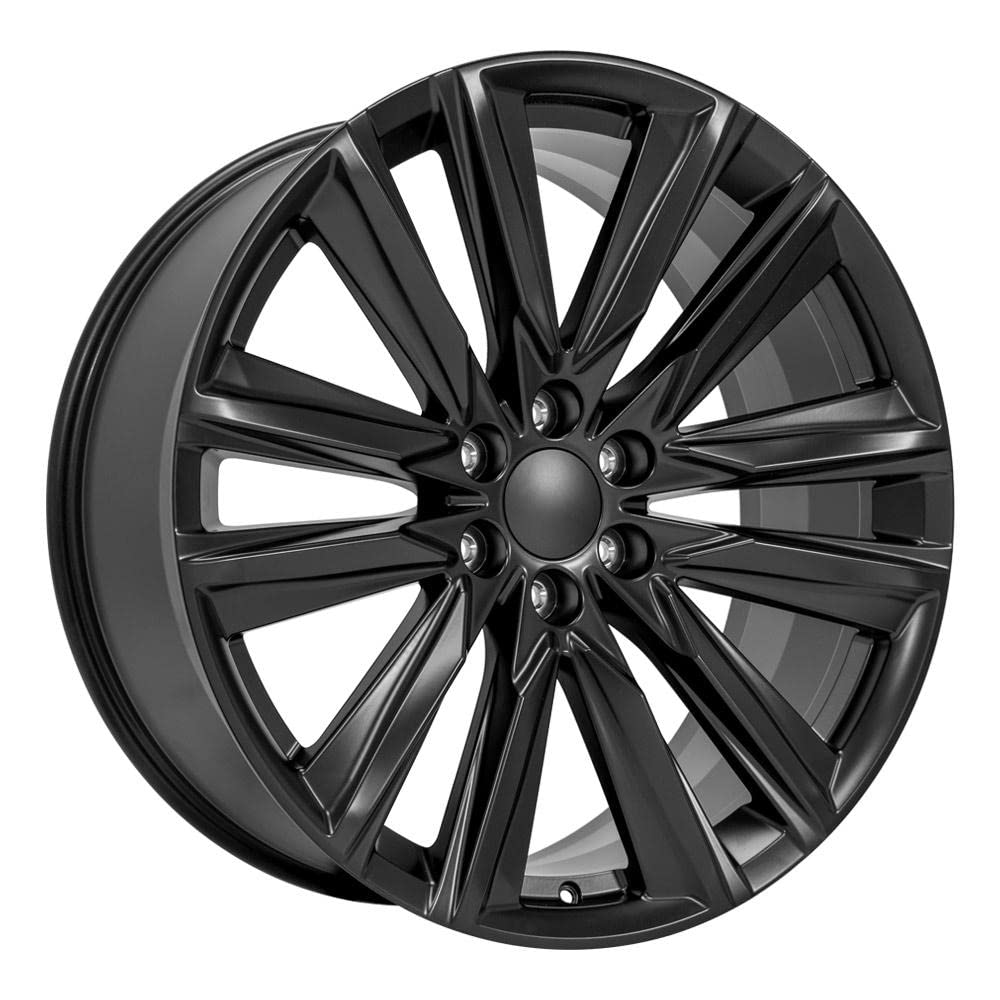 24 Inch OE Wheels CA91 Rim Fits Escalade Sport Style 6x139.7 24x10 Satin Black - Hollander 4869 (1)