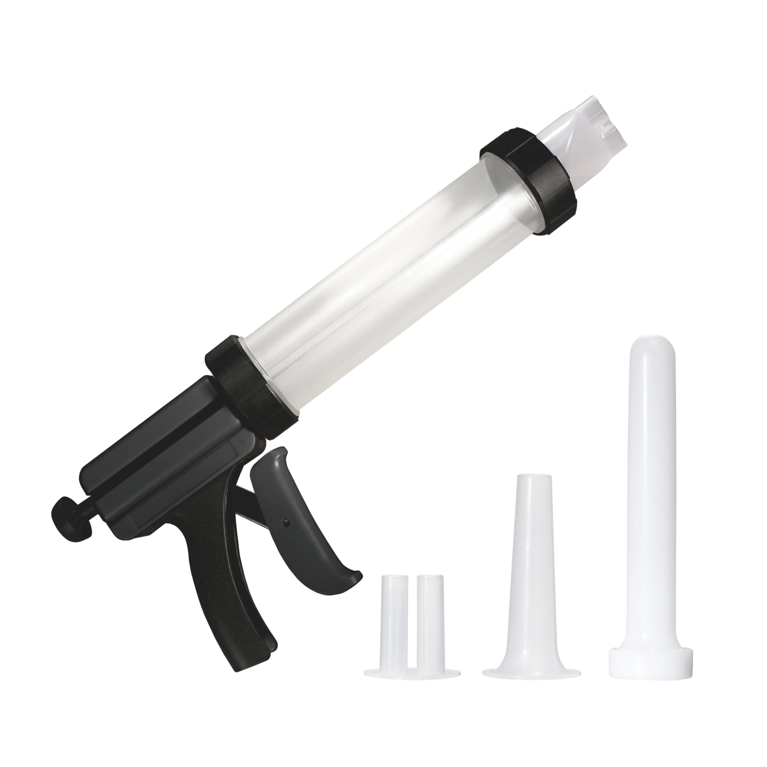Weston Beef Jerky Gun Jr. Original Kit, Makes Flat and Round Snack Sticks, 1lbs Meat Capacity, With Sausage Funnel, 2 Nozzles, Stomper and Two Cleaning Brushes, Gifts for Men, Black (37-0260-W)