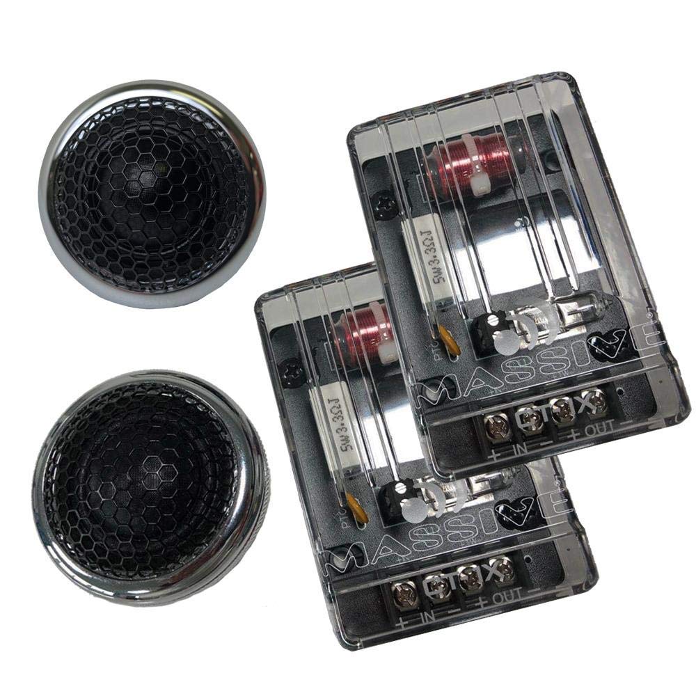 Pair of Massive Audio 100W RMS 4 Ohm 25mm Silk Dome Chrome Tweeters