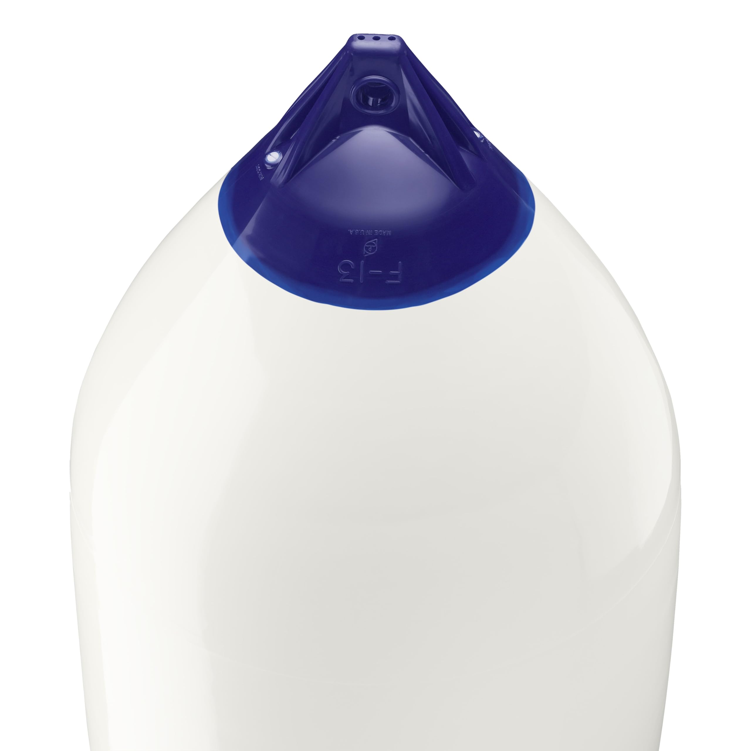 F-13 Standard Polyform Boat Fender Blue Ropehold - White