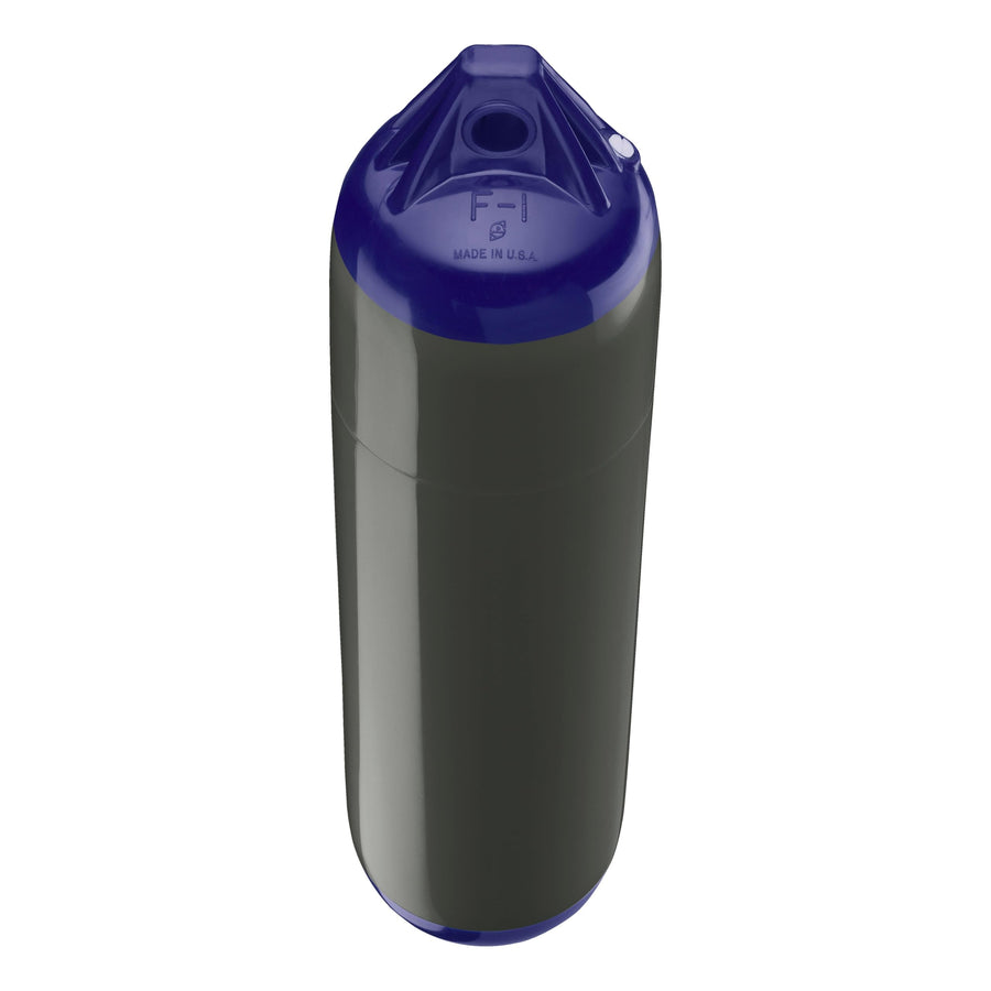 F-1 Standard Polyform Boat Fender Blue Ropehold - Graphite