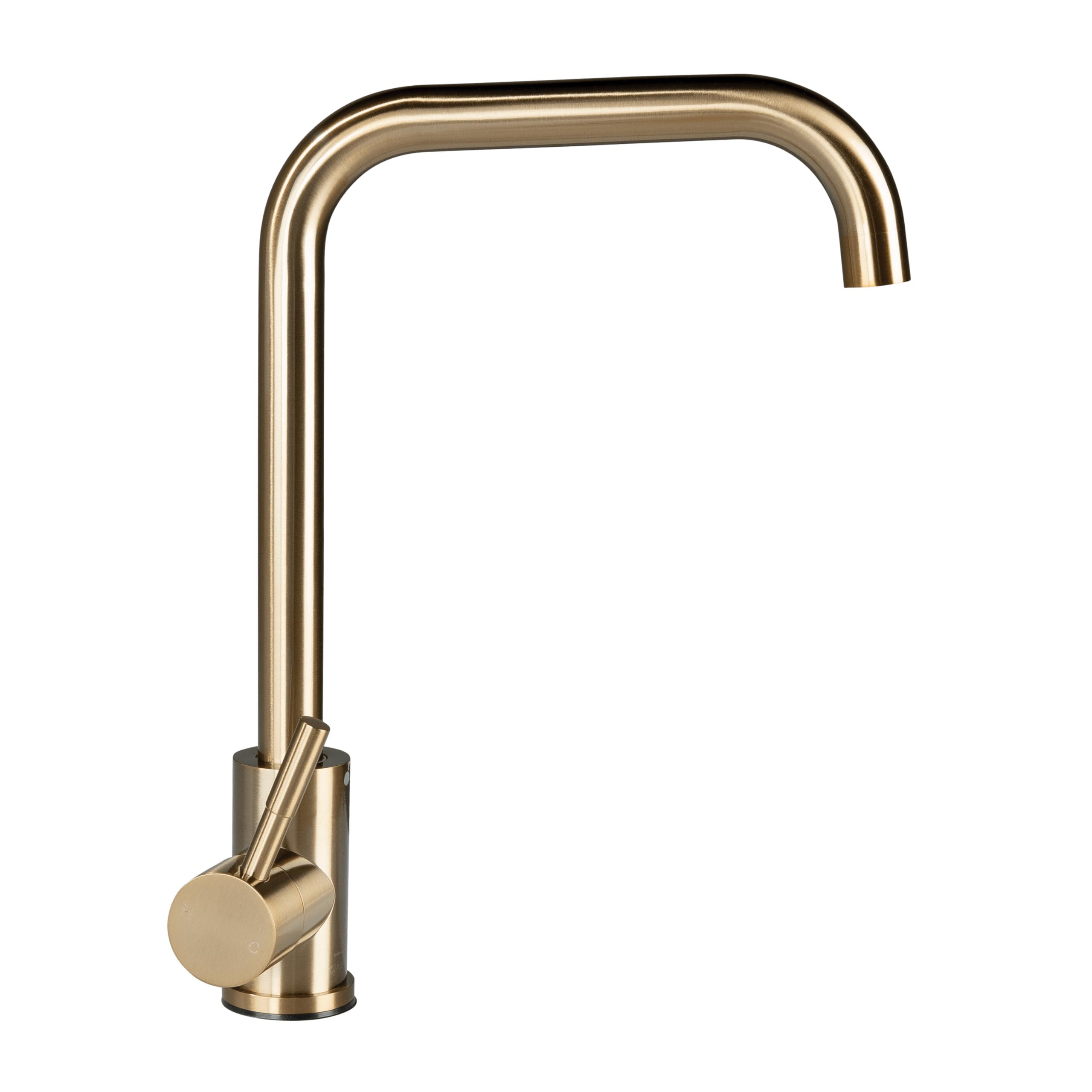 Lippert Gooseneck Flow Max Square Head Kitchen Faucet with 304-Grade Stainless Steel Construction, Single-Handle Operation, Single-Hole Installation, 360-Degree Swivel, 2.2 GPM Flow Rate - 2024000066