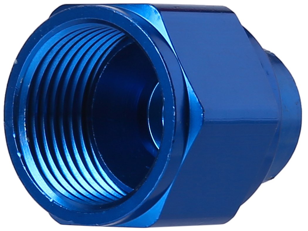 Blue Anodized Aluminum Edelbrock/Russell -12AN Flare Cap Fitting