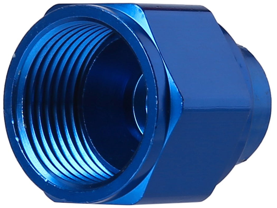 Blue Anodized Aluminum Edelbrock/Russell -12AN Flare Cap Fitting