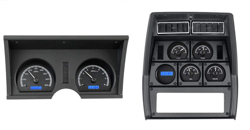 Dakota Digital VHX-78C-VET-K-B Analog Dash Gauges Black Alloy Blue 78-82 Chevy Corvette