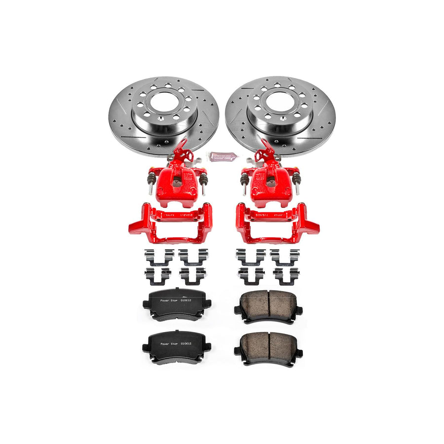 Z23 Power Stop (KC4454) Evolution Sport Brake Kit with Calipers, Front and Rear For Chevrolet Silverado 1500 HD 2005, GMC Sierra 1500 HD 2005 [Model Specific]