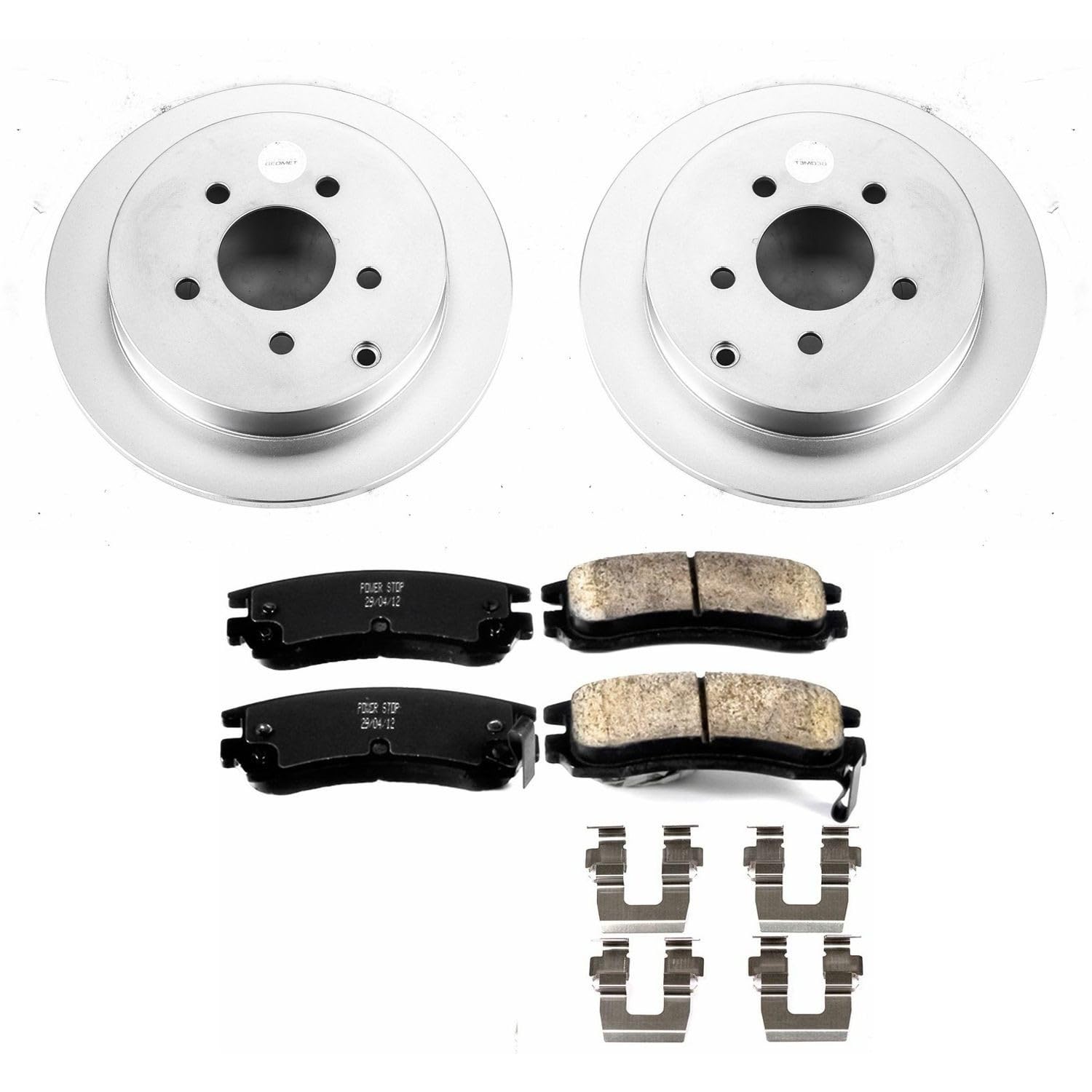 Power Stop CRK5135 Brake Rotor & Coated Ceramic Brake Pads- rear For Buick Rendezvous, Chevrolet Venture, Oldsmobile Silhouette, Pontiac Aztek, Pontiac Montana [Model Specific]