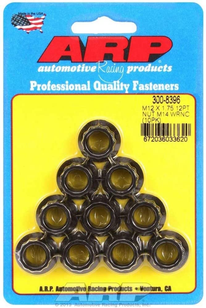 ARP 12mm x 1.75 12-Point Nut - 10 Piece 300-8396