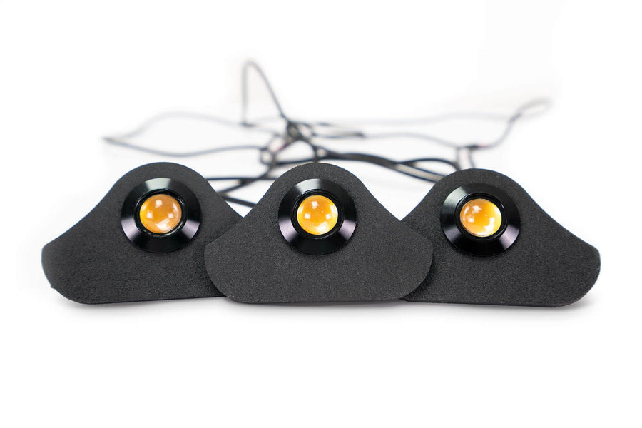 Amber Accent Lights for The Jeep Wrangler JL 2018-2023 | Designed for Inside The Front Grille | Complete Kit | DV8 Offroad