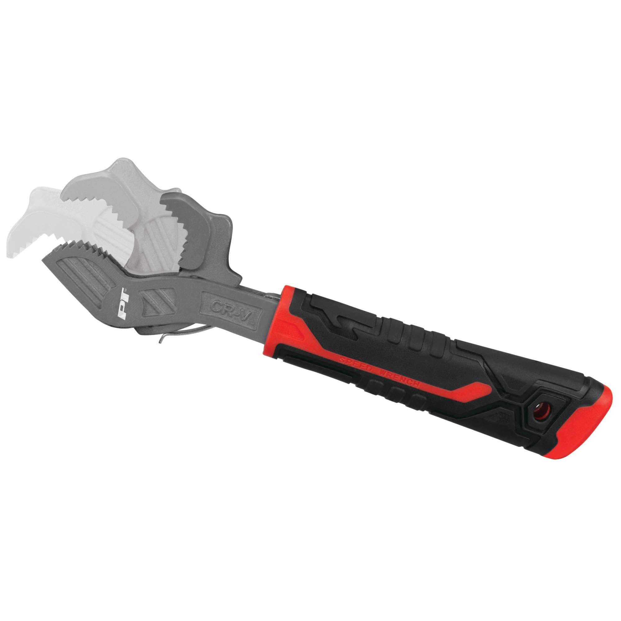8 In. Performance Tool W30797 Universal Wrench, Drop-Forged Chrome Vanadium, Ratcheting Action, Spring-Loaded, TPR Handle