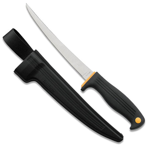 7" Fillet Knife, w/Sheath, Clam Blade