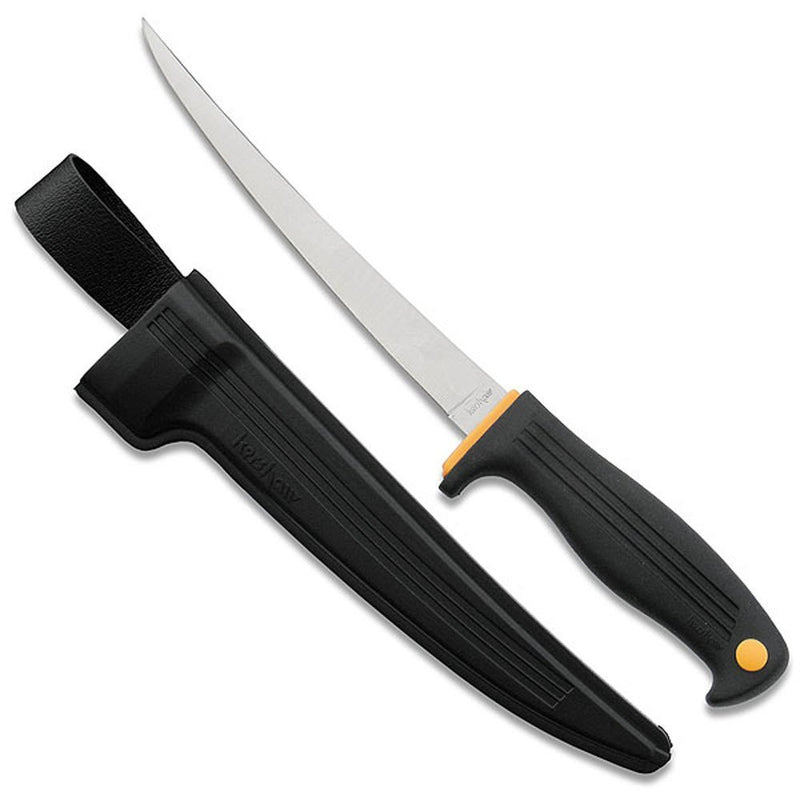7" Fillet Knife, w/Sheath, Clam Blade
