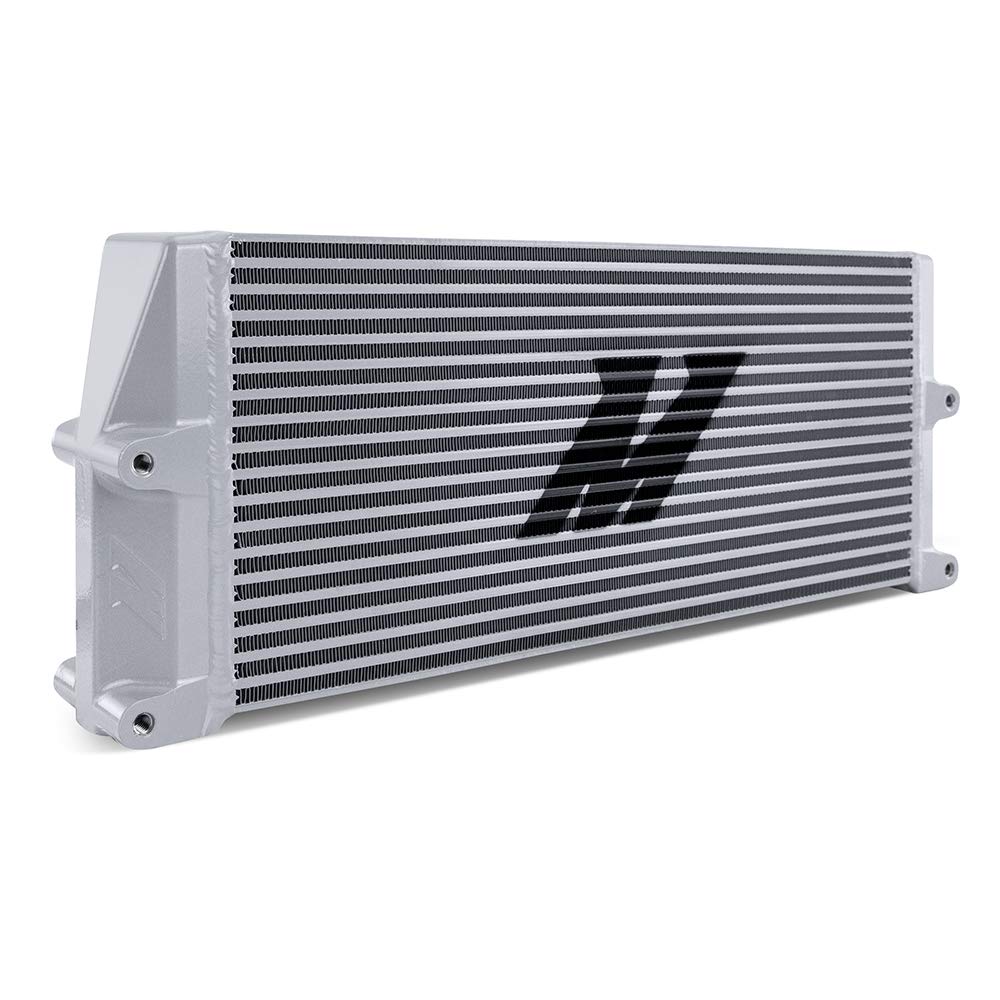 Mishimoto Universal Heavy-Duty Bar-and-Plate Oil Cooler MMOC-SSO-17SL, 17" Core, Same-Side Outlets, Silver
