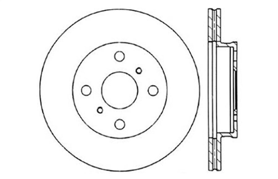 Sport Drilled/Slotted Brake Rotor StopTech 127.44075L (Front Left), 1 Pack