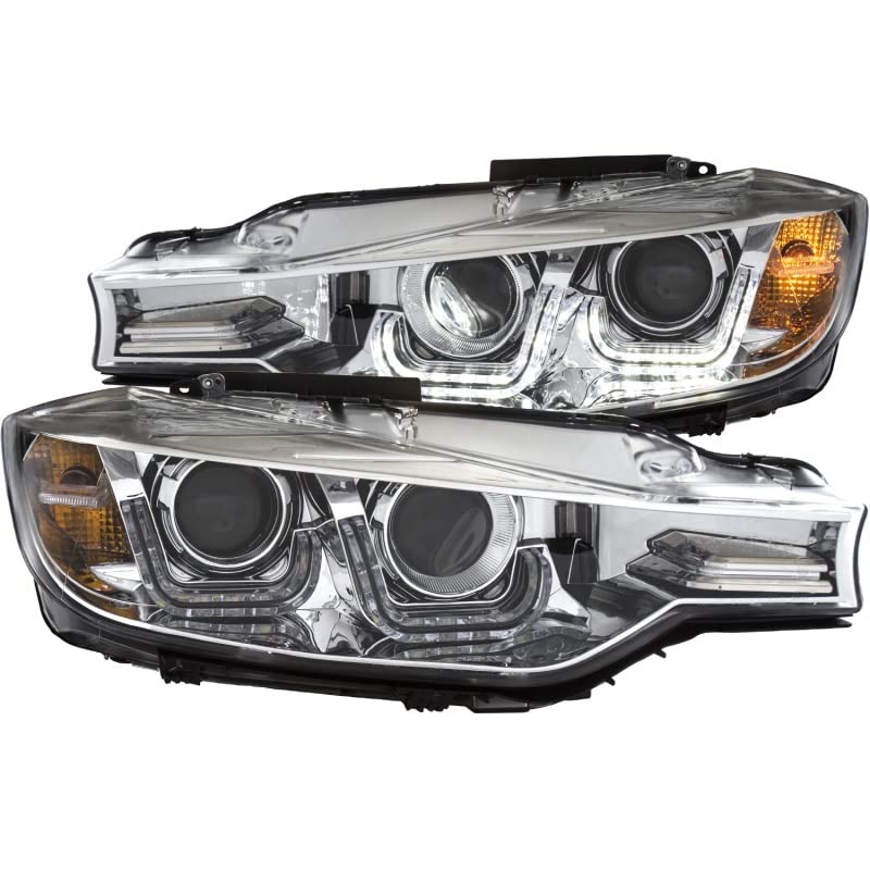 Projector Headlight Set ANZO USA w/U-Bar Halo-Chrome 121507