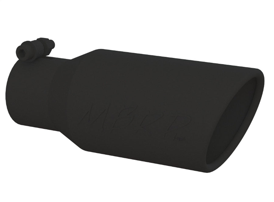MBRP Angled Universal Rolled End Tip 4in OD / 2-3/4in Inlet / 10in Length - Black